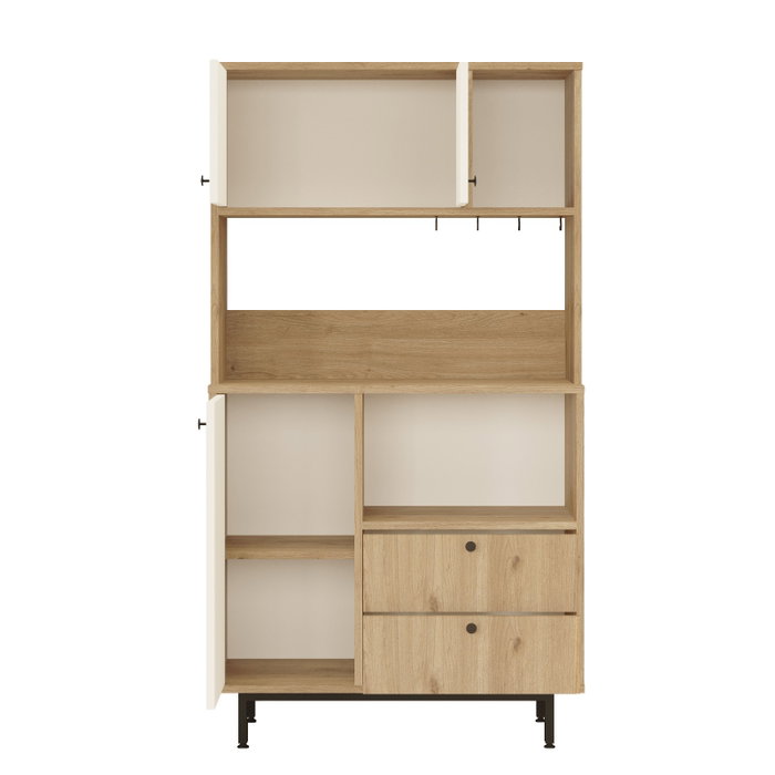 Hanah Home Armario Multiusos RE3-SW Roble y Blanco Hanah Home Armario Multiusos RE3-SW Roble y Blanco